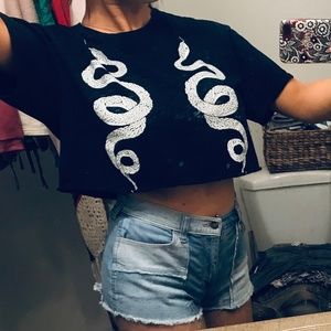 Snake T Crop Top